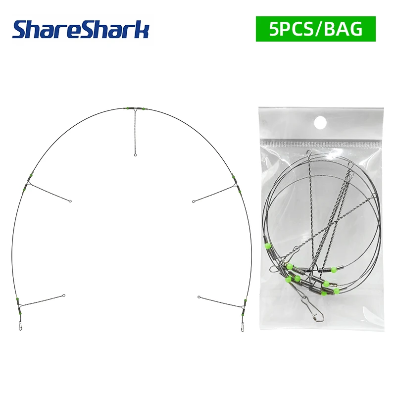 ShareShark aparejos inox con esmerillón y línea anti-enredos agua salada - imagen 2