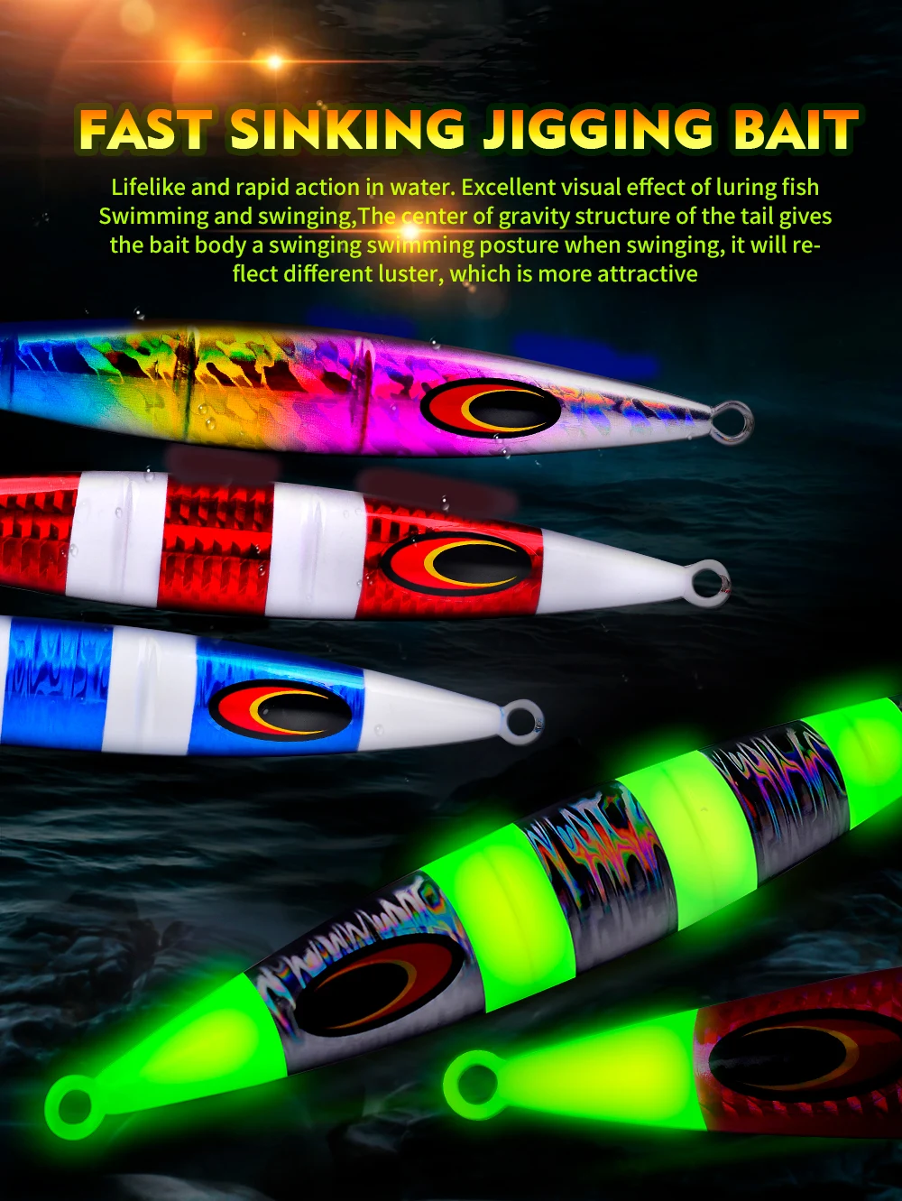 Señuelo luminoso Proberos para jigging en alta mar