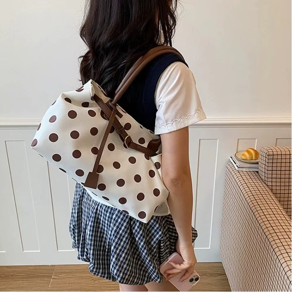 Bolso bandolera mujer lunares – Cuero PU hebilla decorativa - imagen 3