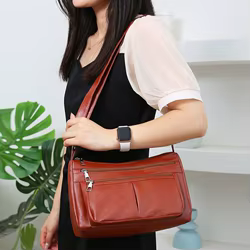 Bolso bandolera resistente al agua de piel sintética para mujer