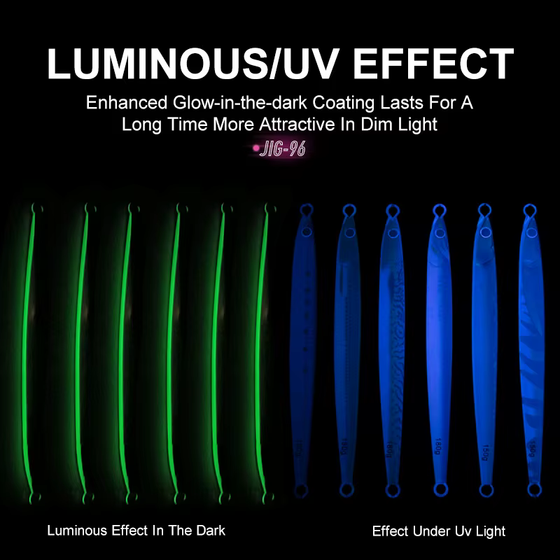 Señuelo Vibración TEASER J96 180g - 3D Luminoso Hundimiento Rápido Mar - imagen 3