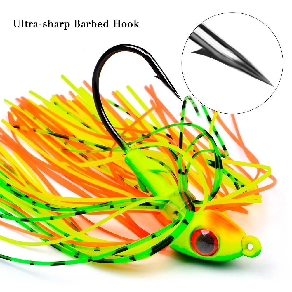 Spinnerbait para lubina con falda y alambre sin enredos pesca - imagen 2