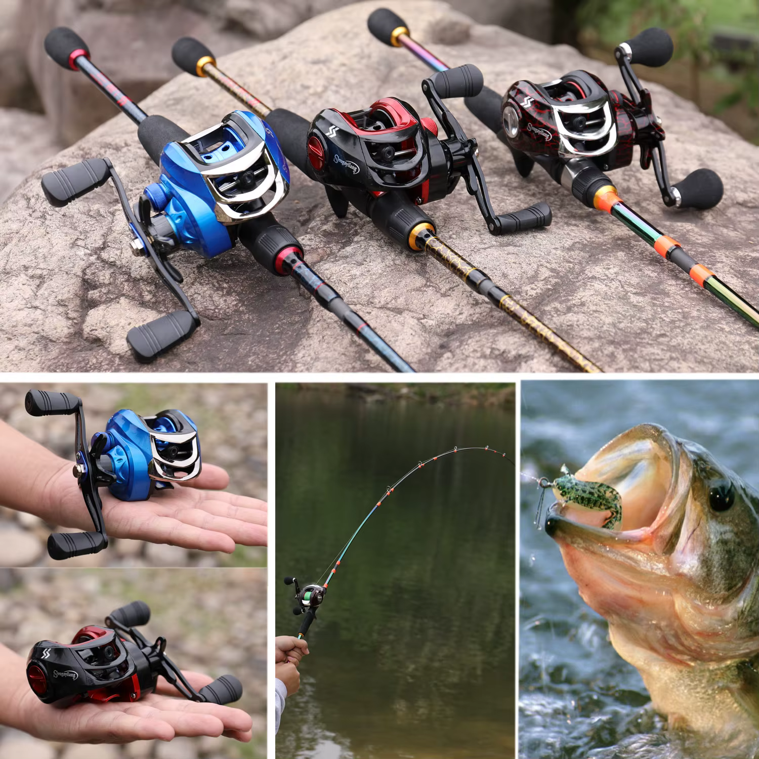 Carrete Baitcasting Sougayilang 7.2:1 con arrastre magnético 8KG - imagen 3