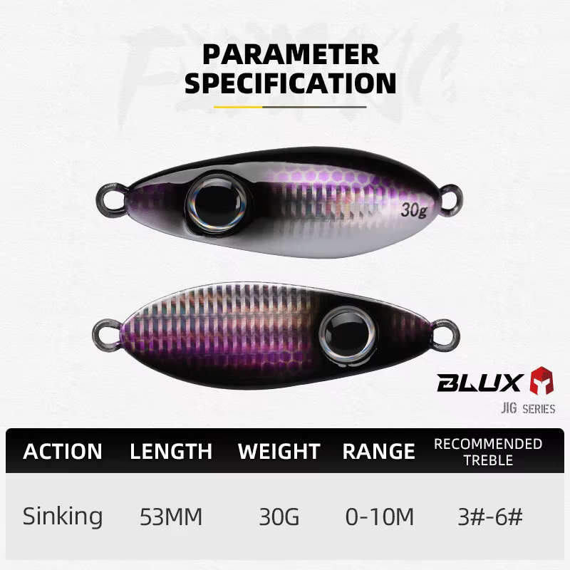 BLUX 30g Spoon Jig – Cuchara lenta para lubina y atún - imagen 4
