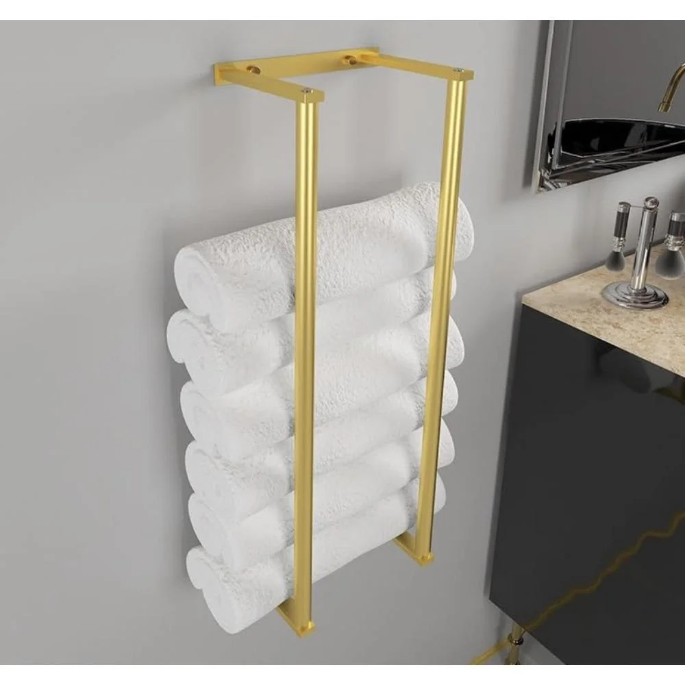 Toallero baño pared acero inoxidable para toallas enrolladas - imagen 2