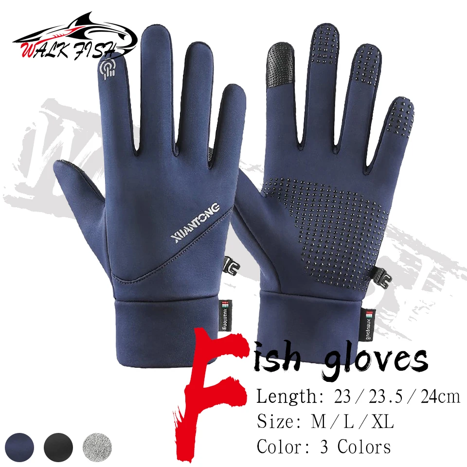 Guantes de pesca WALK FISH impermeables antideslizantes térmicos