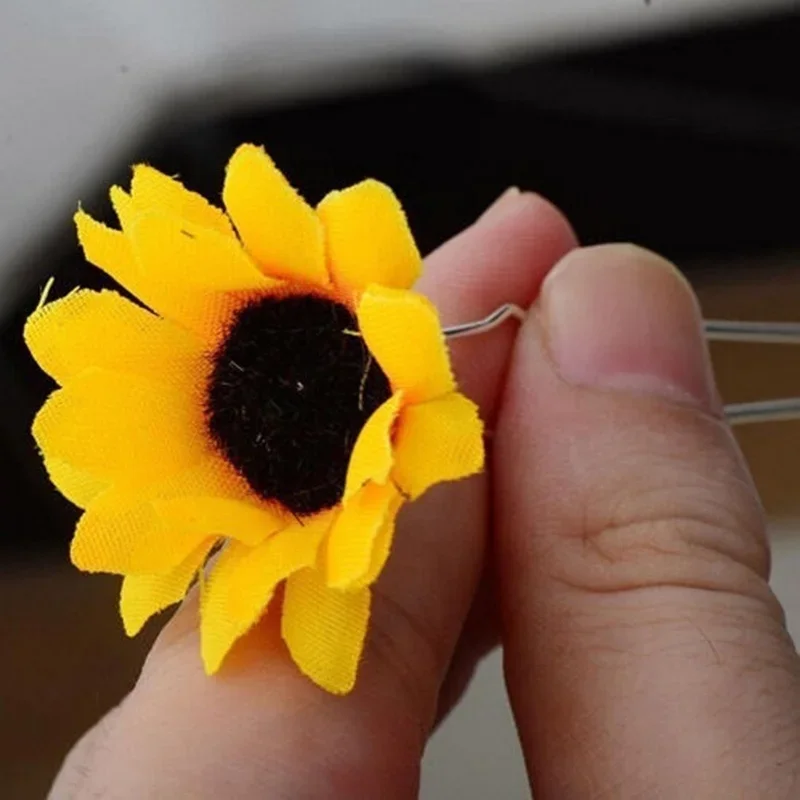 Horquillas para el cabello con girasol, accesorio elegante para eventos - imagen 3