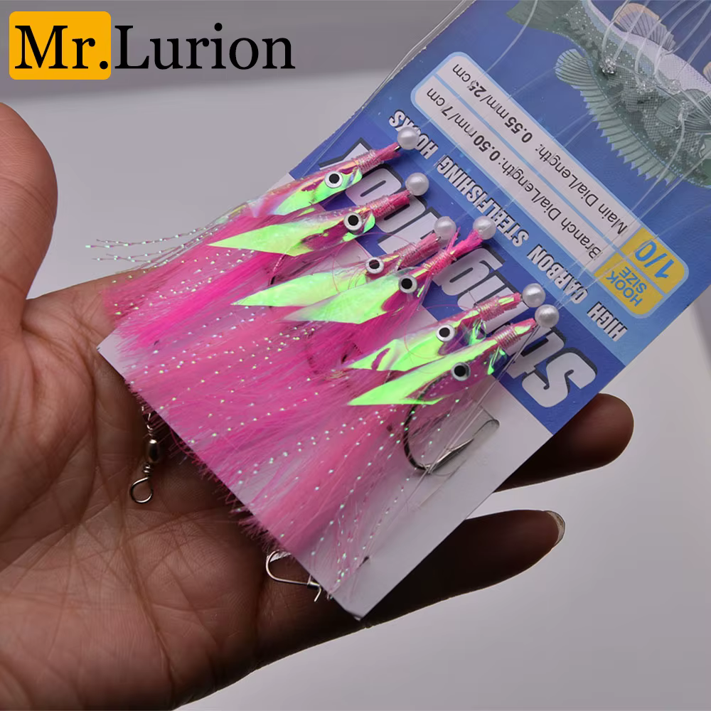 Mrlurion Sabiki multi‑brazos – Anzuelos para pesca en agua - imagen 5