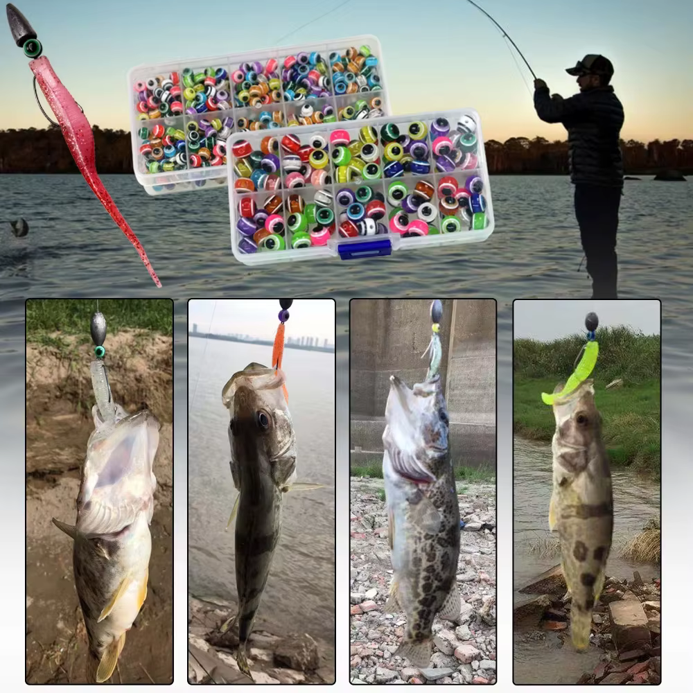 Cuentas de pesca de plástico en colores mezclados