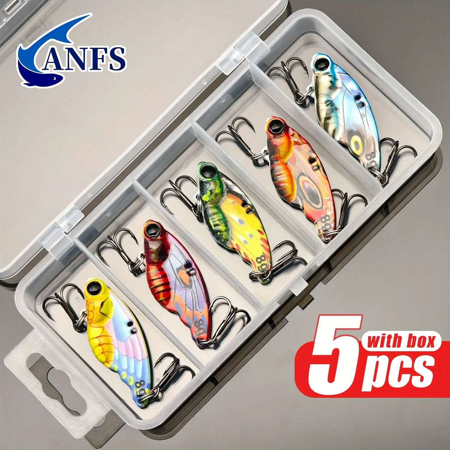 ANFS señuelo VIB artificial realista para pesca en agua salada