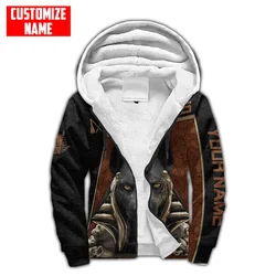 Sudadera con Capucha Antiguo Egipto 3D – Polar Cálido con Cremallera Masculina
