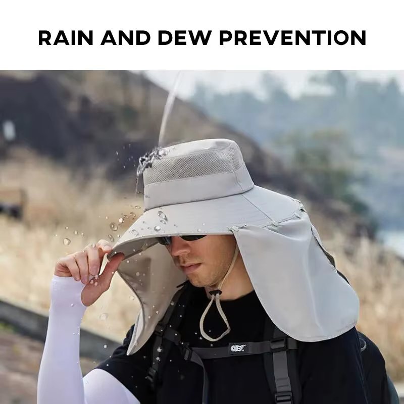 Gorra ajustable de pesca con protección UV y protector de cuello - imagen 5