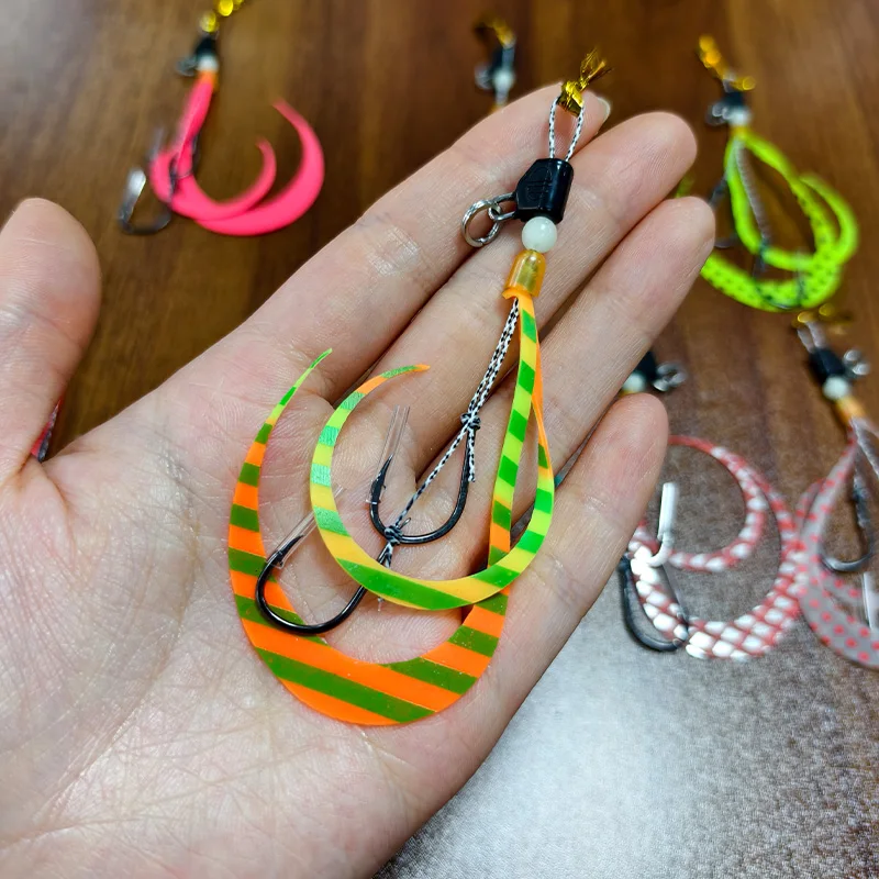 Anzuelos Jig Hook Obsession HK052 – Falda luminosa de silicona - imagen 4