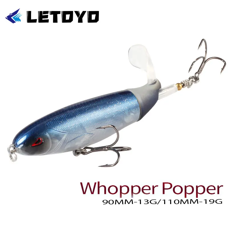Señuelo de superficie Whopper Popper LETOYO con cola giratoria - imagen 4