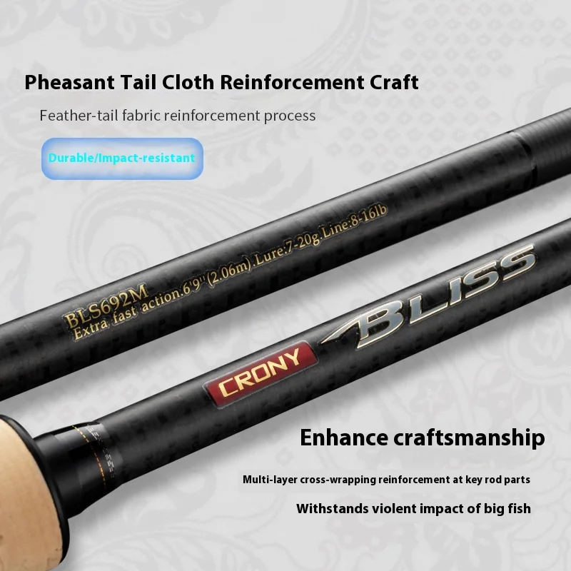 Crony Bliss Caña de pescar Spinning/Casting – Lubina y perca - imagen 4