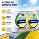 Línea trenzada PE Thornsline Sunny diamante amarillo alta visibilidad