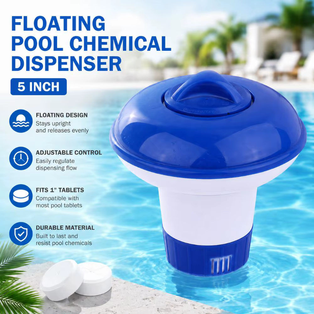 Dispensador de cloro para piscina ABS con diseño flotante - imagen 3
