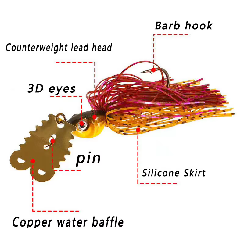 Spinnerbait Takedo LD10 para lubina – Falda de vinilo - imagen 2