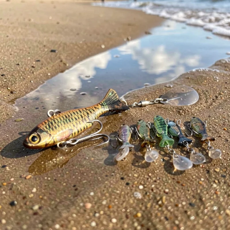 Señuelo VIB jig metálico con escamas 3D para lubina, largo alcance - imagen 3
