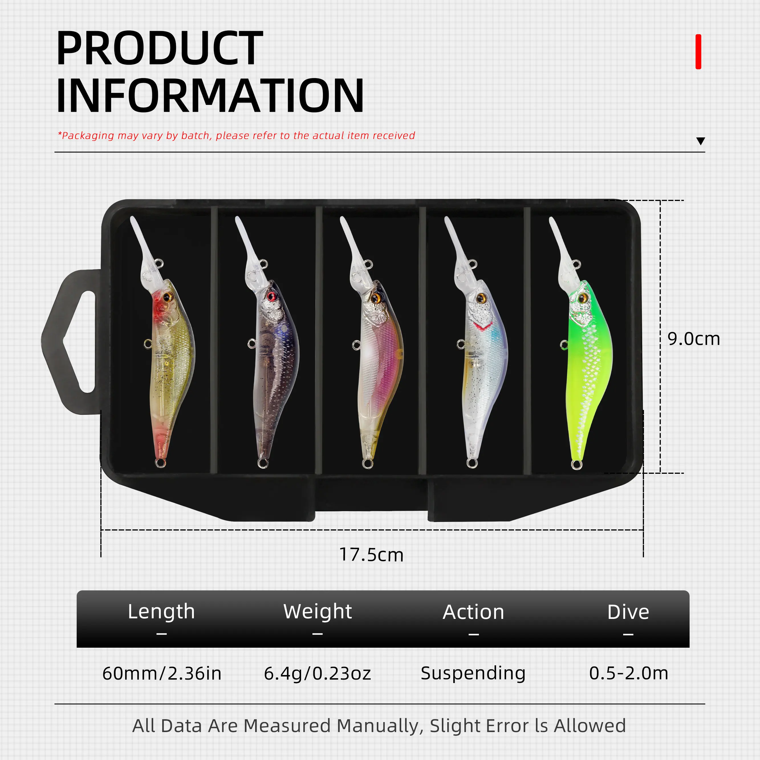 LETOYO 60SP Wobbler Minnow Shad suspendido lanzado largo para lucio - imagen 4