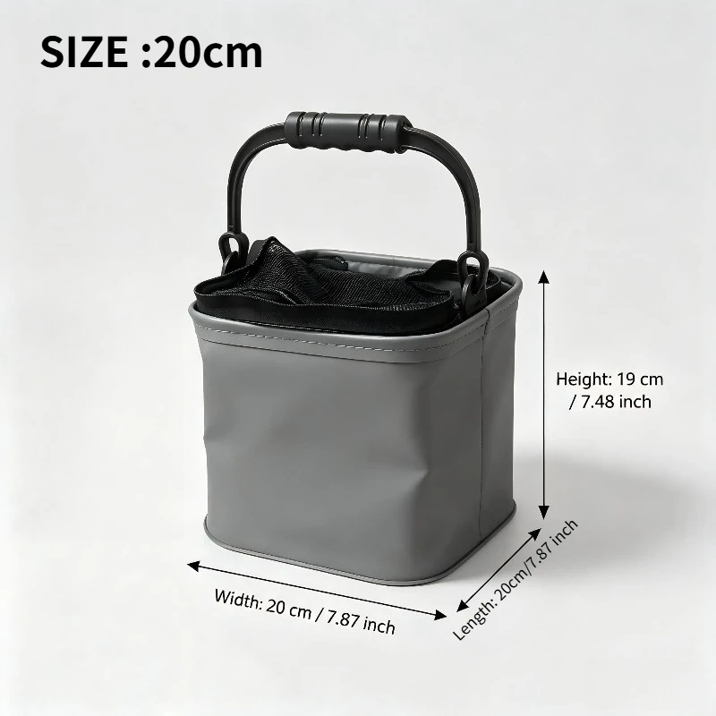 Cubo de agua plegable para pesca, camping, barco y jardín, viajes - imagen 5