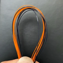Sedal de pesca semiflatante doble color lima y naranja para mar