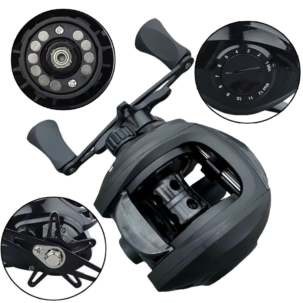 Baitcasting carrete ligero con freno magnético y arrastre 10 kg - imagen 2