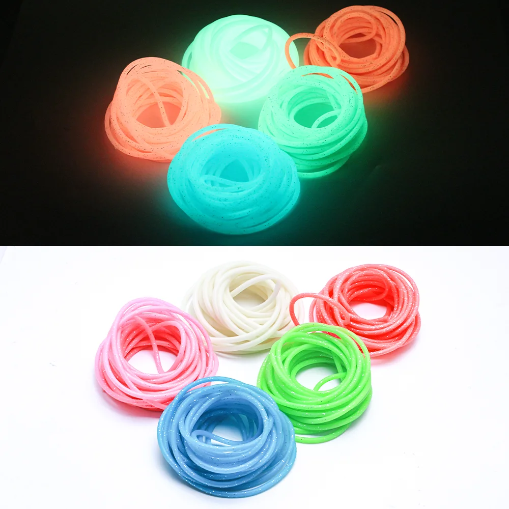 Tubos luminosos pesca nocturna anti-mordeduras de goma fluorescente - imagen 5
