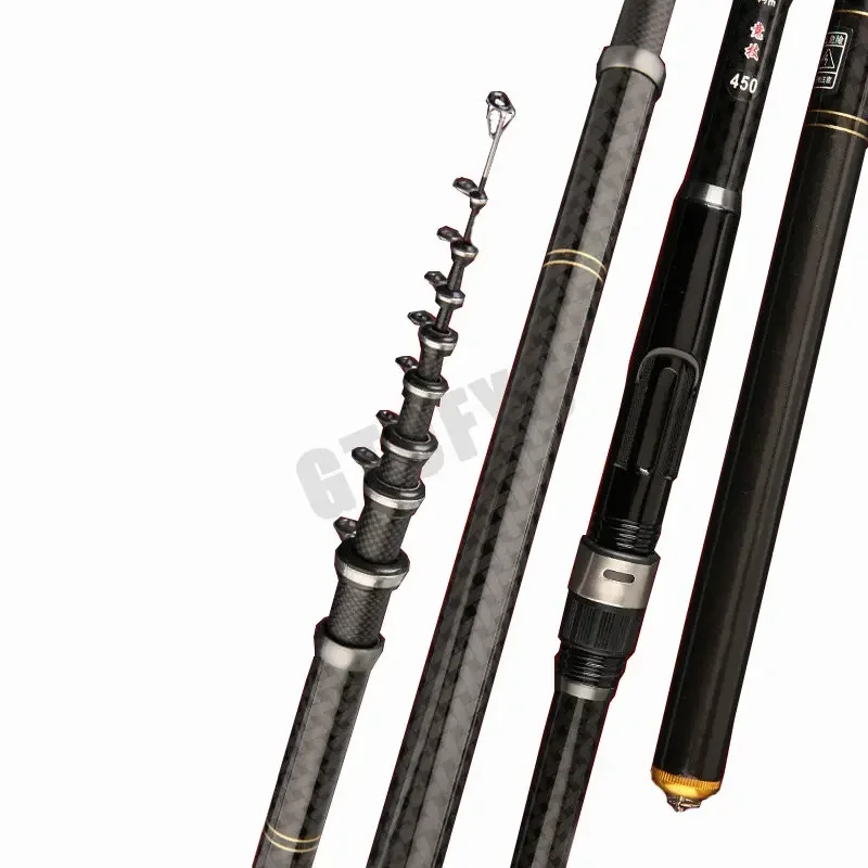 Caña ultraligera de carbono Rocky para spinning, carpa en arroyo - imagen 4