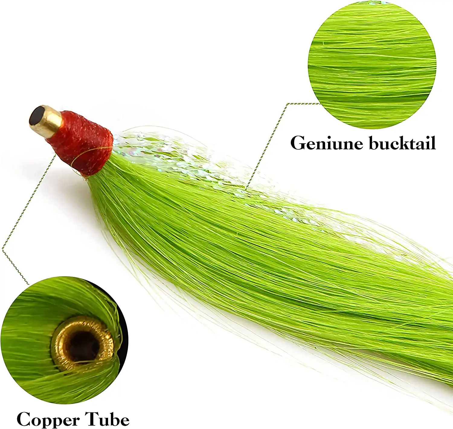 Faldas Tube Cobre – Silicona para señuelos de agua salada - imagen 4