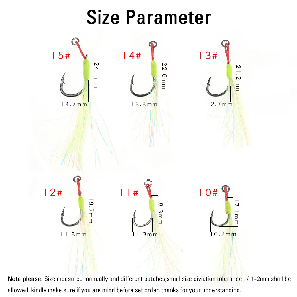 Anzuelo Asistencia Wifreo Luminiscente – Acero carbono jigging lento - imagen 3