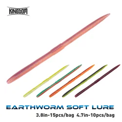 Kingdom Earthworm Señuelo Blando Hundimiento Lento Lubina Plano