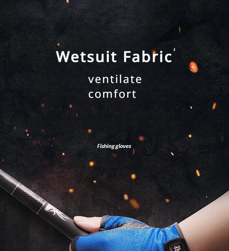 Guantes de pesca para hombre con diseño de tres dedos