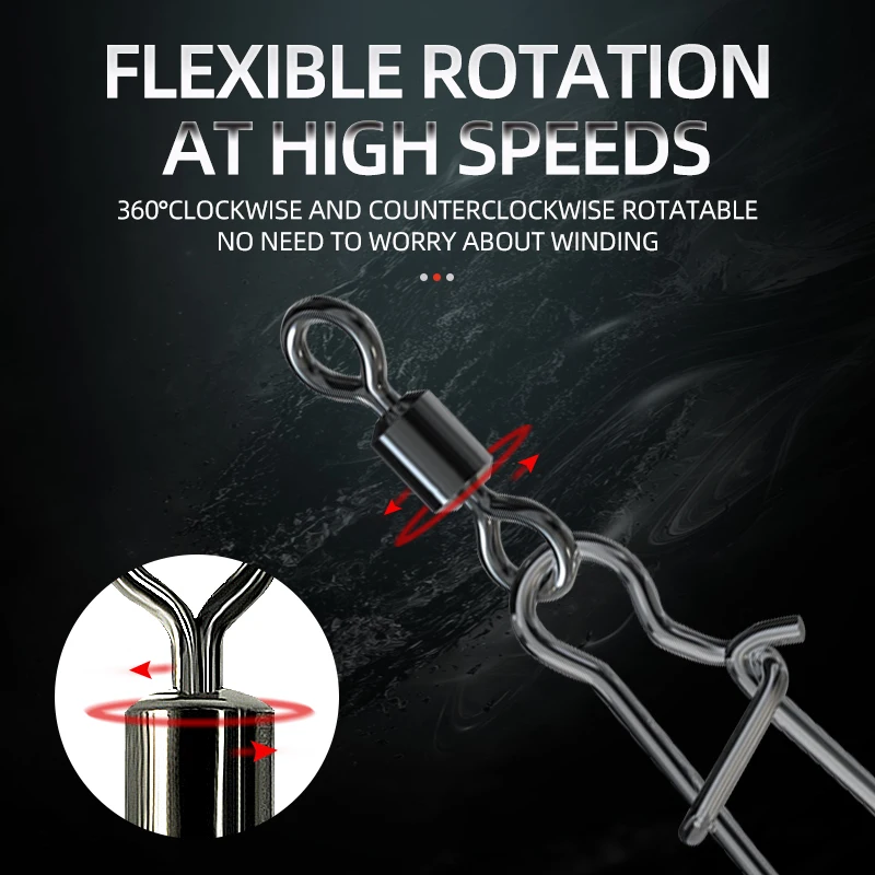 ShareShark rodamientos giratorios conector snap para pesca - imagen 3