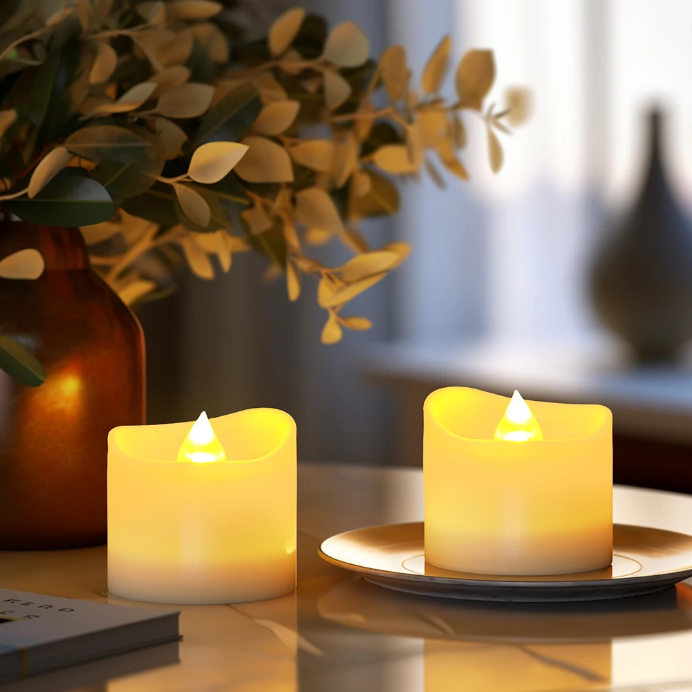 Velas LED sin llama parpadeantes con pilas para bodas - imagen 4