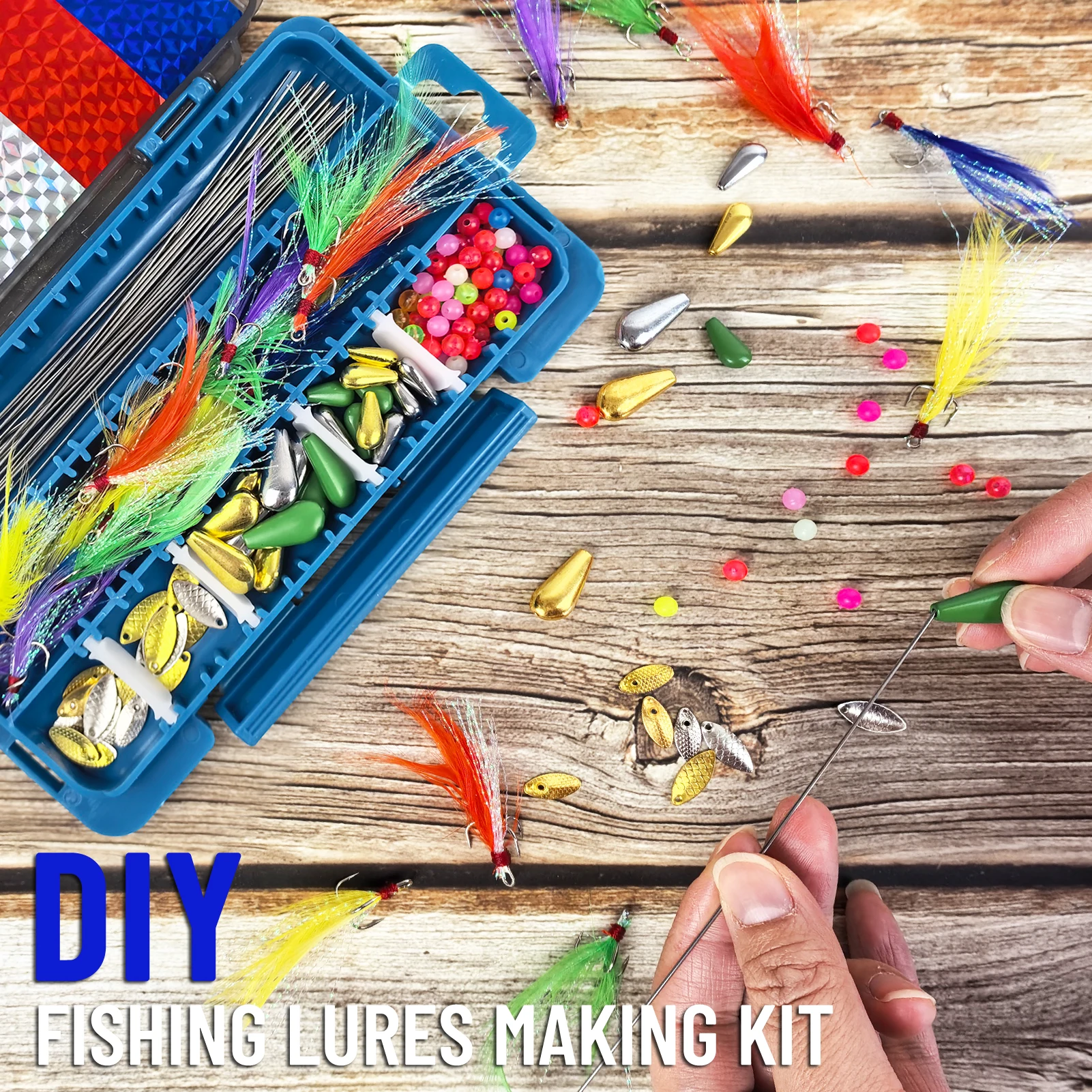Kit DIY Spinnerbaits FISHER con alambres de acero y abalorios - imagen 3