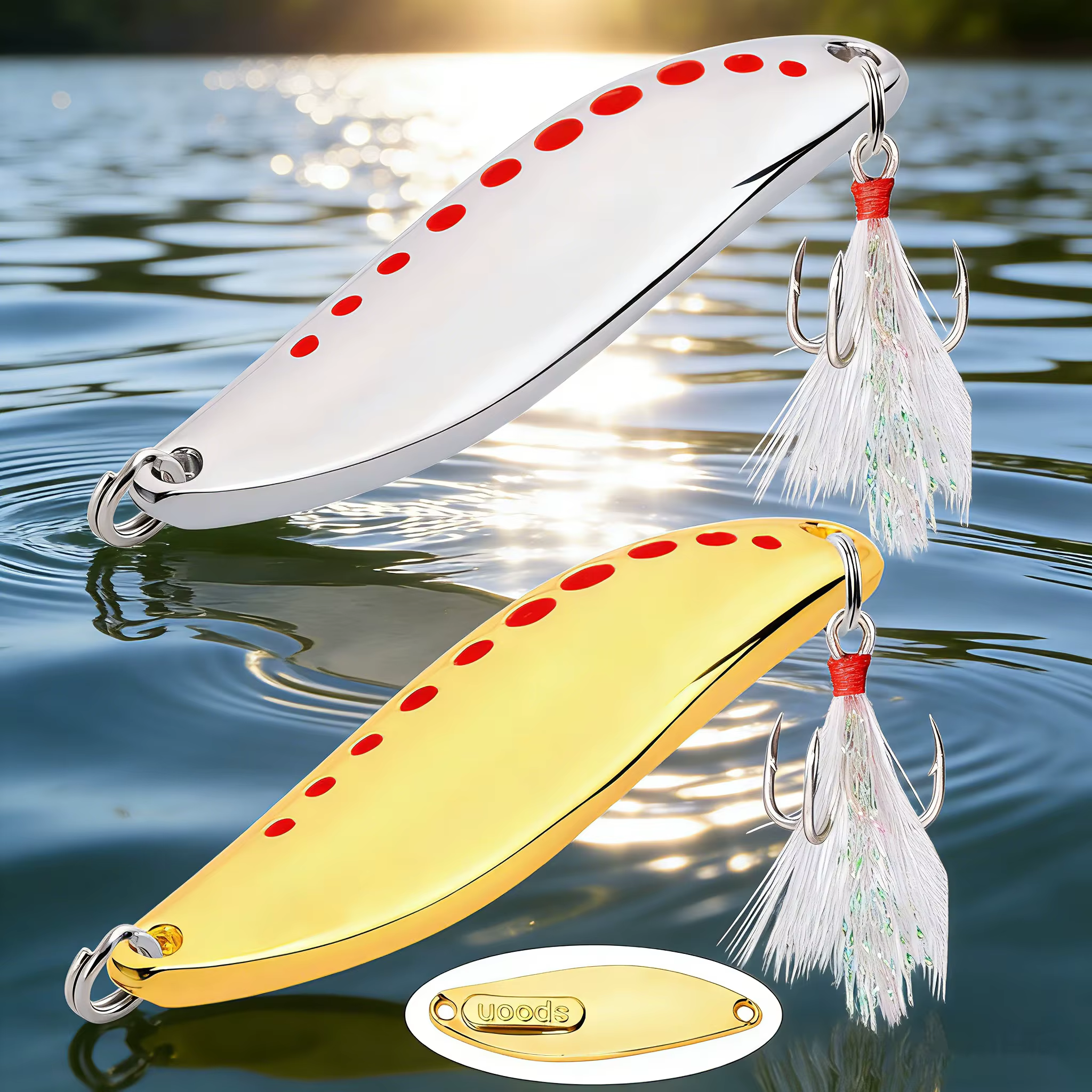 Señuelos Vib Leech Spinners Metal – Cuchara vibrante para lubina y perca