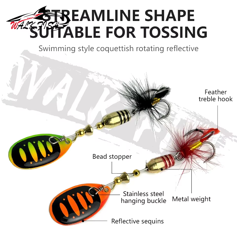 Walk Fish Cuchara para lubina con anzuelos de pluma 8cm - imagen 3
