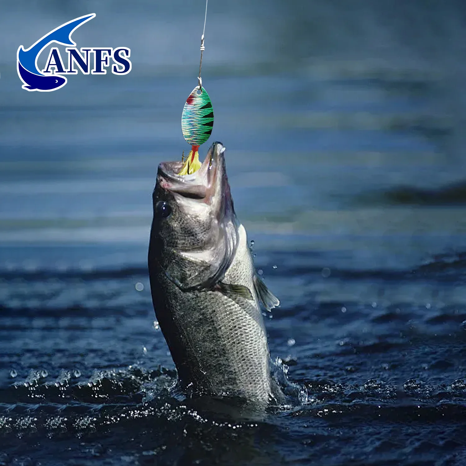 ANFS Spinner señuelo para salmón lubina y trucha – Agua dulce y salada - imagen 5
