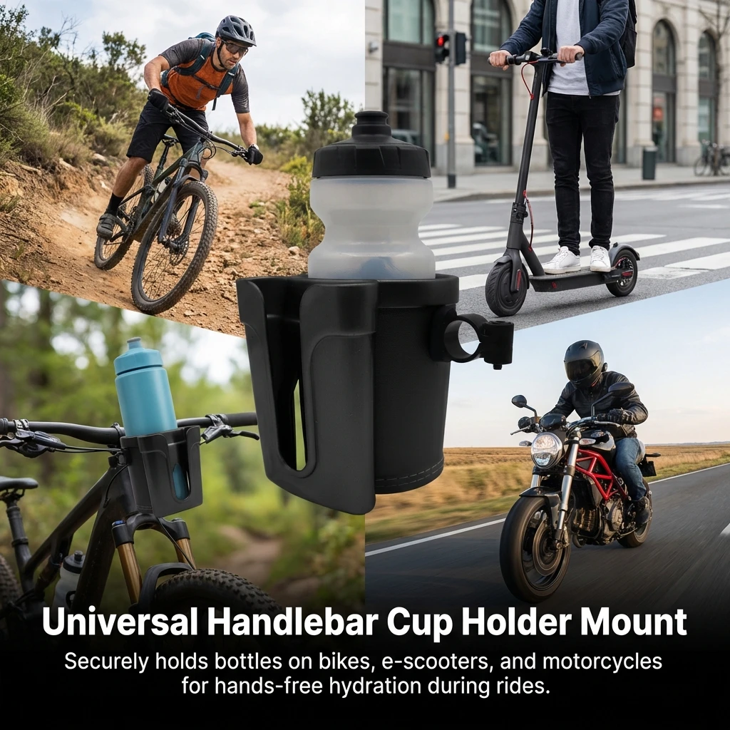 Imagen del soporte instalado en una bicicleta, mostrando su integración discreta