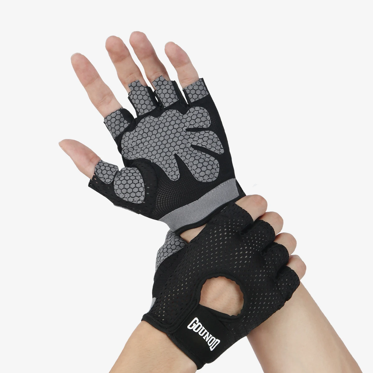 Guantes de pesca antideslizantes transpirables medios dedos para verano - imagen 3