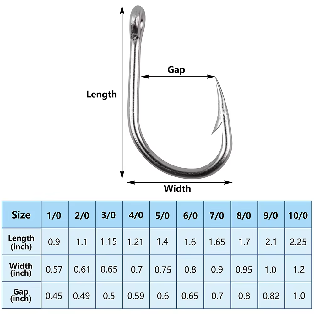 Anzuelos Circle Hook acero inoxidable para mar - imagen 2