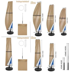 Cubierta para sombrilla de jardín con varilla - 210D Oxford resistente