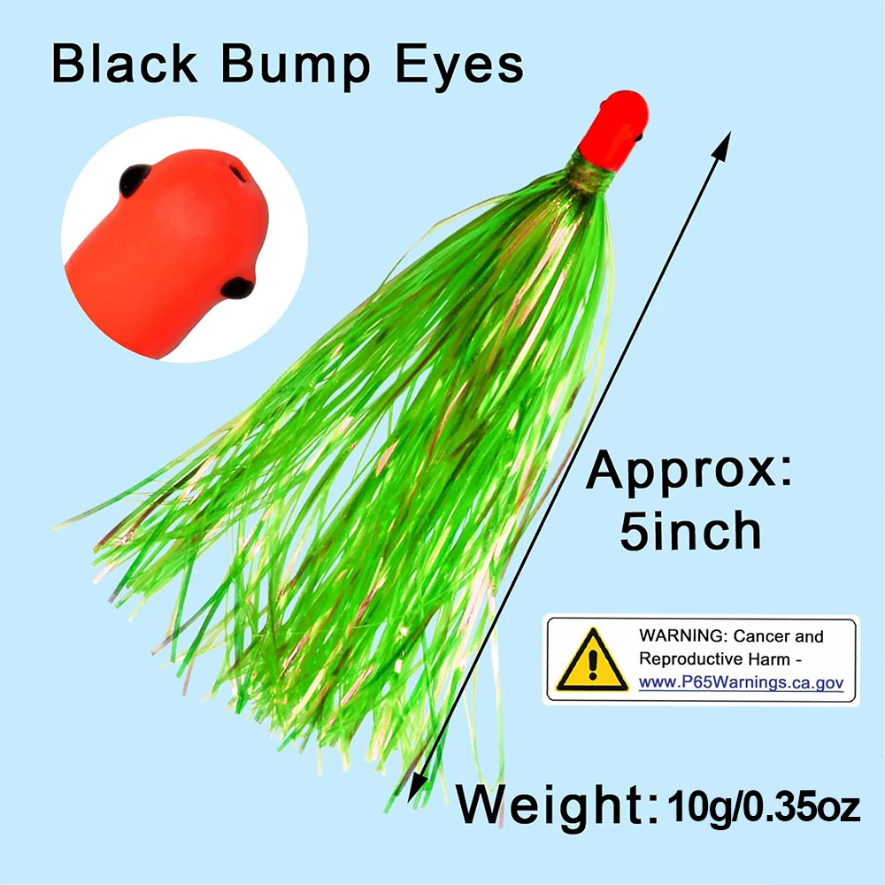 Mylar Flash Teaser Bucktail – Señuelo para pesca en agua salada - imagen 3