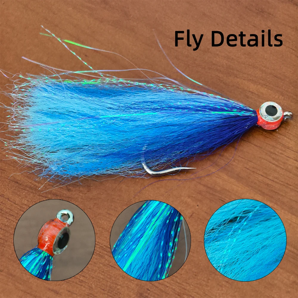 Colores disponibles del streamer fly con efecto UV