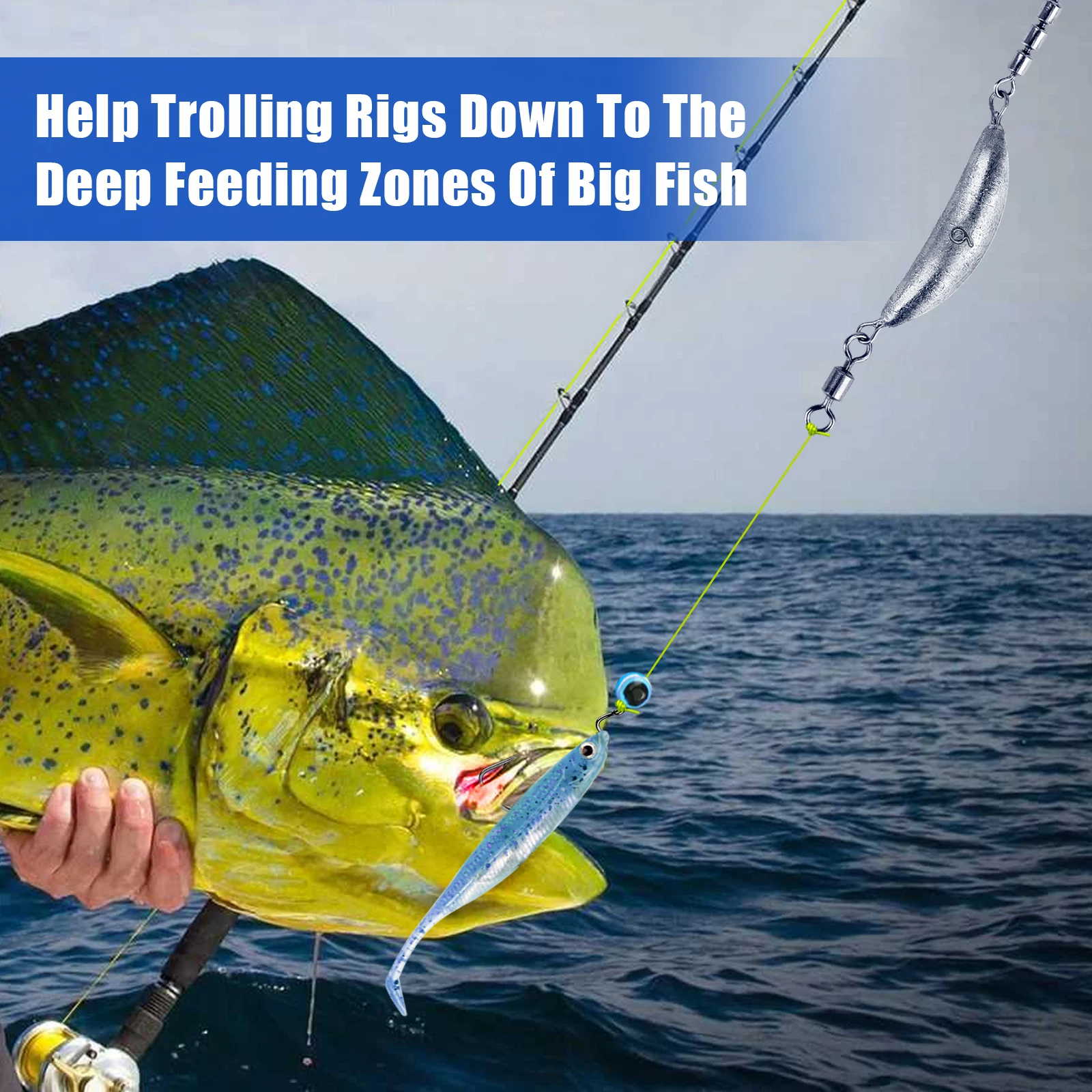 Plomos de pesca THKFISH tipo rodillo con esmerillones