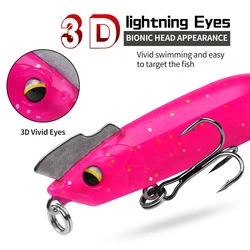 Swimbait lápiz Proberos hundimiento lento con láser – goma blanda
