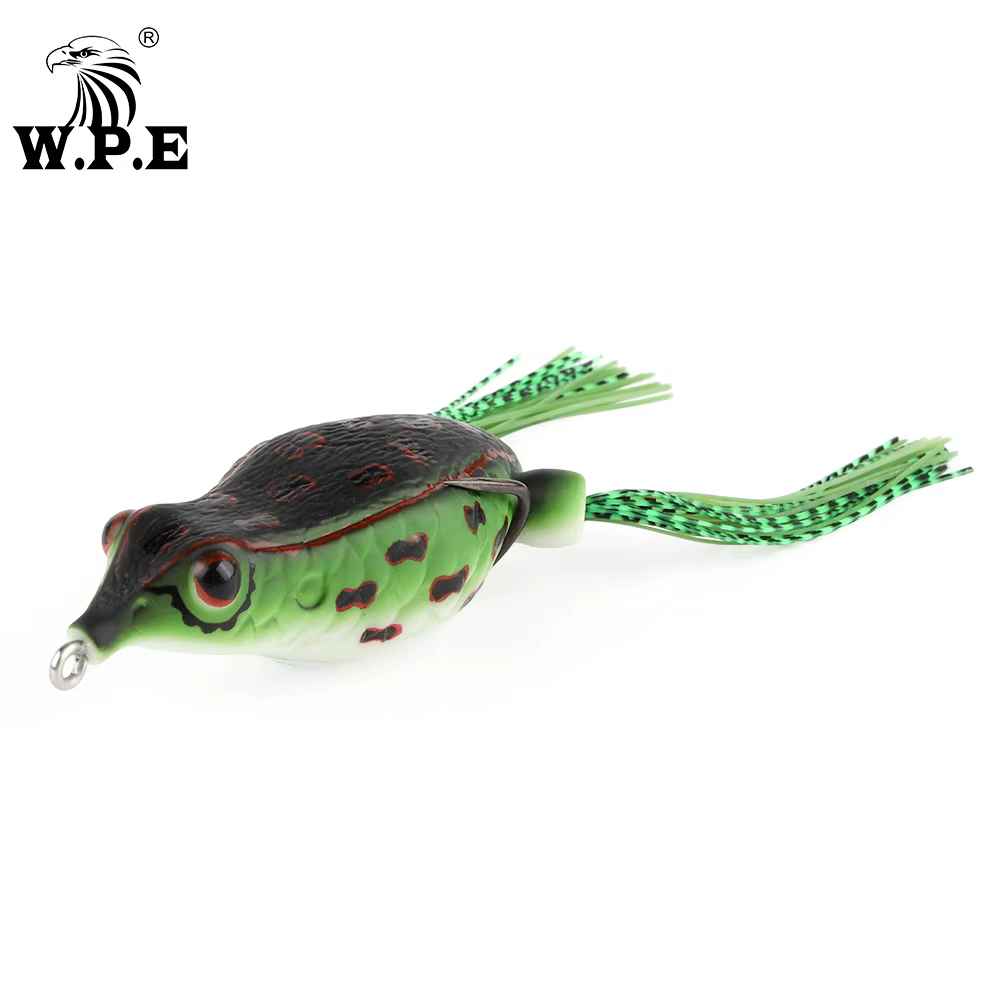 W.P.E Señuelo Rana de Superficie Suave para Lubina - Cabeza Serpiente - imagen 4
