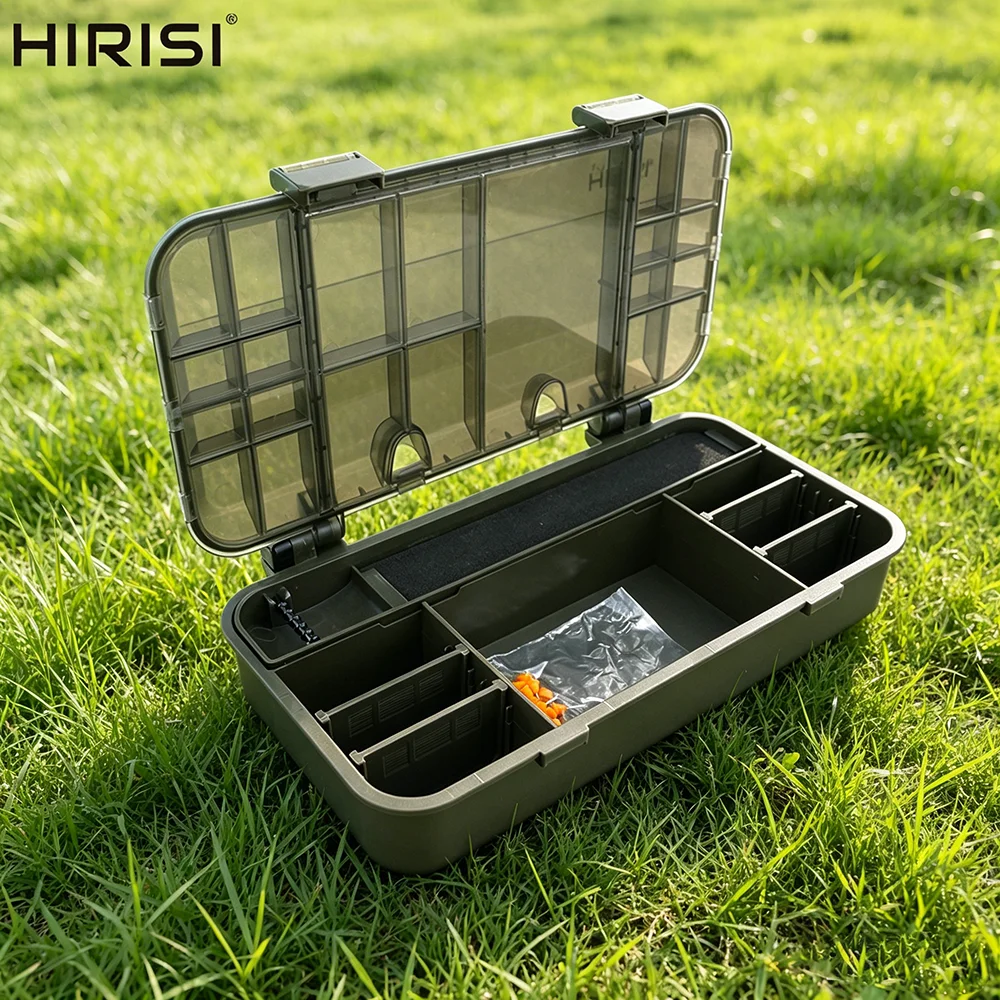 Hirisi caja de pesca portátil impermeable con compartimentos - imagen 4