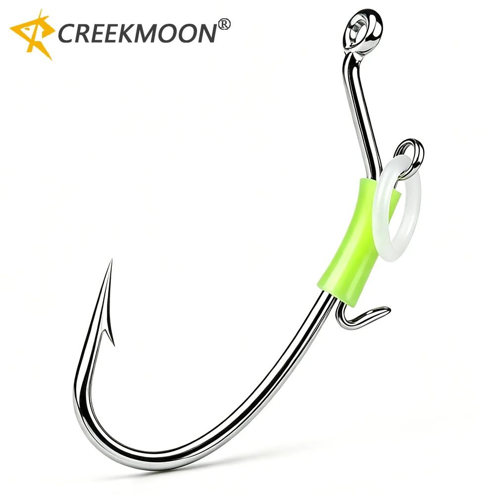 Anzuelo luminoso de acero inoxidable con resorte para camarones vivos - imagen 3